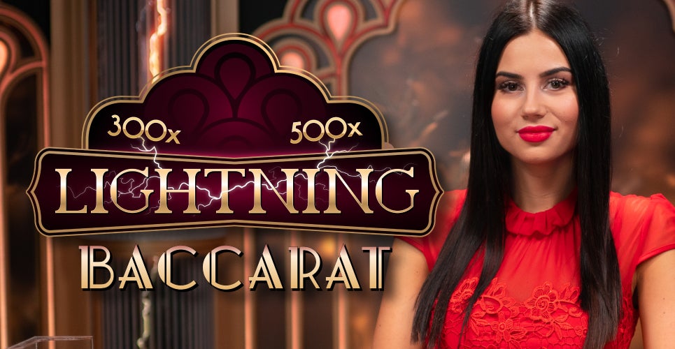 Lightning Baccarat online game logo by Evolution on big-casino.eu