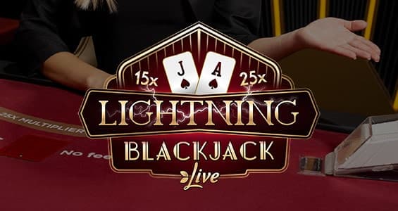 Lightning Blackjack slot visual from Evolution available on big-casino.eu