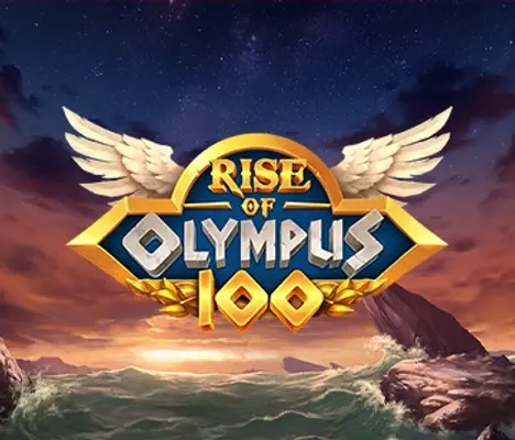 Rise of Olympus 100 slot logo by Play’n GO at Big Casino